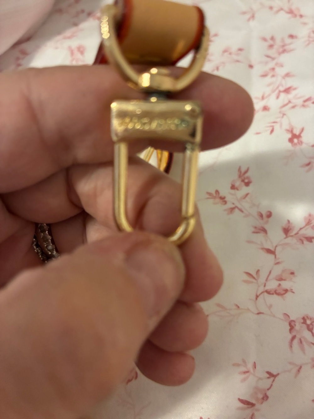 Louis Vuitton Tan Leather Crossbody Strap with Gold-Tone Hardware - Picture 3 of 5